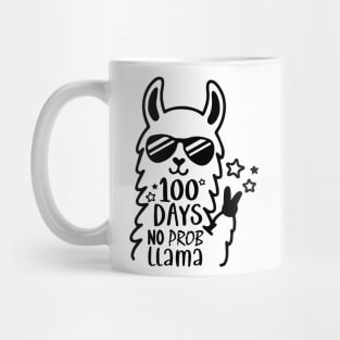 Funny 100 Days of School, No Prob Llama 100 days smarter Mug